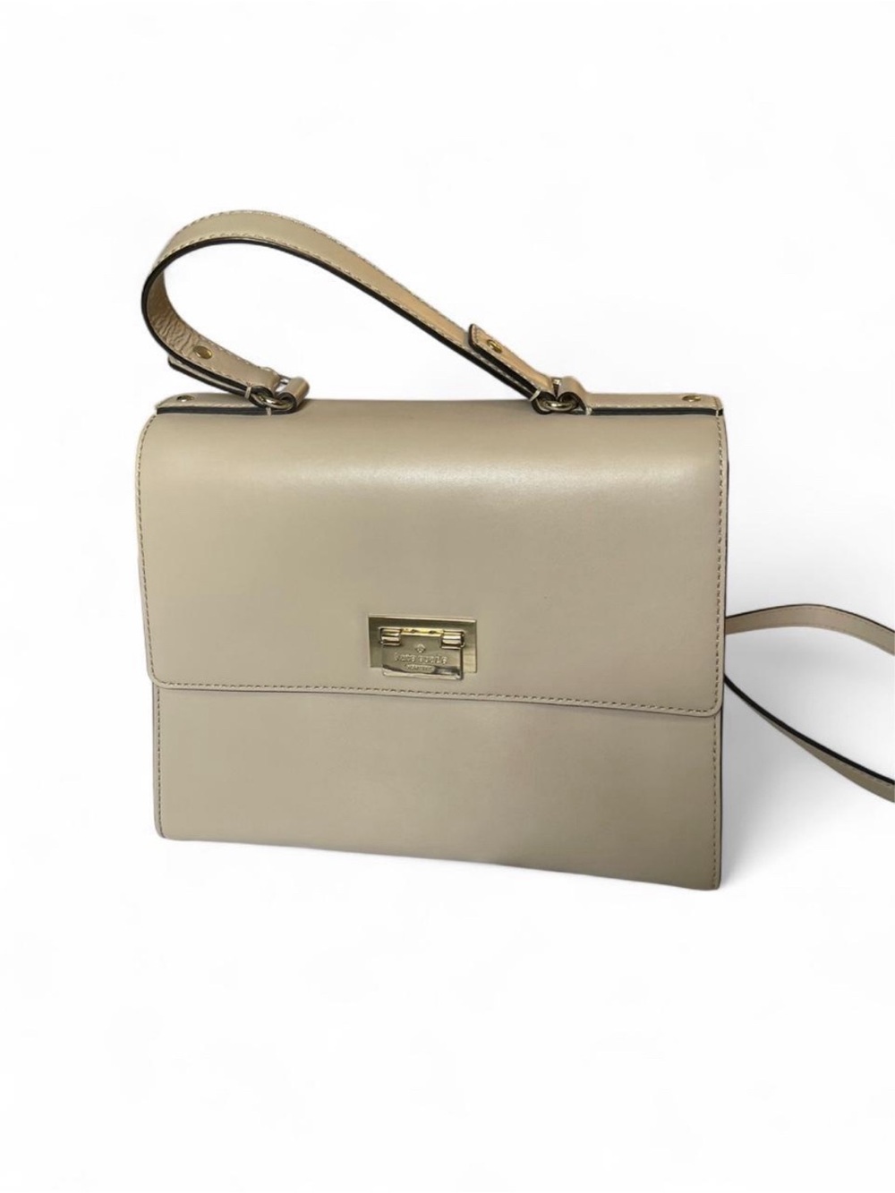 Kate Spade Doris Leather Satchel Neutral Taupe